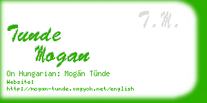 tunde mogan business card