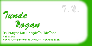 tunde mogan business card